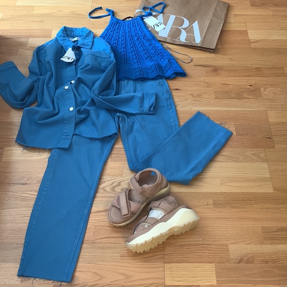 NWT ZARA Crochet💙Openwork knit top💙 - Picture 14 of 16